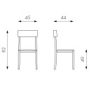Sedia Monaco OM/172/GC Stones dimensioni