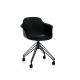Sedia Mood 34.22 Bontempi Casa Scocca Polipropilene Nero Soft Velvet