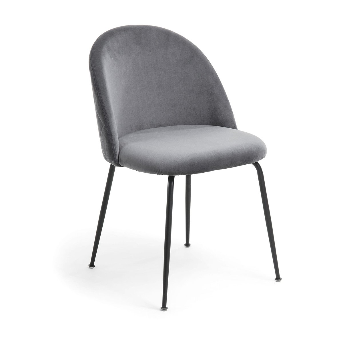 Sedia Ivonne velluto grigio KAVE HOME | DESIGNPERTE.IT