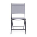 Sedia pieghevole Elin antracite LH32 Bizzotto