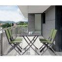 Sedia pieghevole Elin antracite LH32-Verde Bizzotto ambientazione set