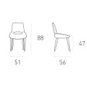 Sedia Portland Target Point dimensioni