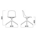 Pure Loop Binuance sedia 4 gambe alluminio Infiniti Design dimensioni
