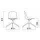 Pure Loop Binuance sedia 4 gambe alluminio Infiniti Design dimensioni