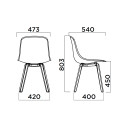 Pure Loop Binuance sedia gambe in legno Infiniti Design dimensioni