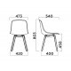 Pure Loop Binuance sedia gambe in legno Infiniti Design dimensioni