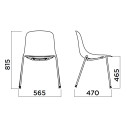 Pure Loop Binuance sedia 4 gambe Infiniti Design dimensioni