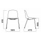 Pure Loop Binuance sedia 4 gambe Infiniti Design dimensioni