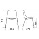 Pure Loop Mono sedia 4 gambe Infiniti Design dimensioni