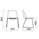 Pure Loop Mono sedia slitta Infiniti Design dimensioni