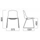 Pure Loop Mono sedia slitta Infiniti Design dimensioni