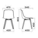 Pure Loop Mono sedia gambe legno Infiniti Design dimensioni