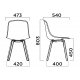 Pure Loop Mono sedia gambe legno Infiniti Design dimensioni