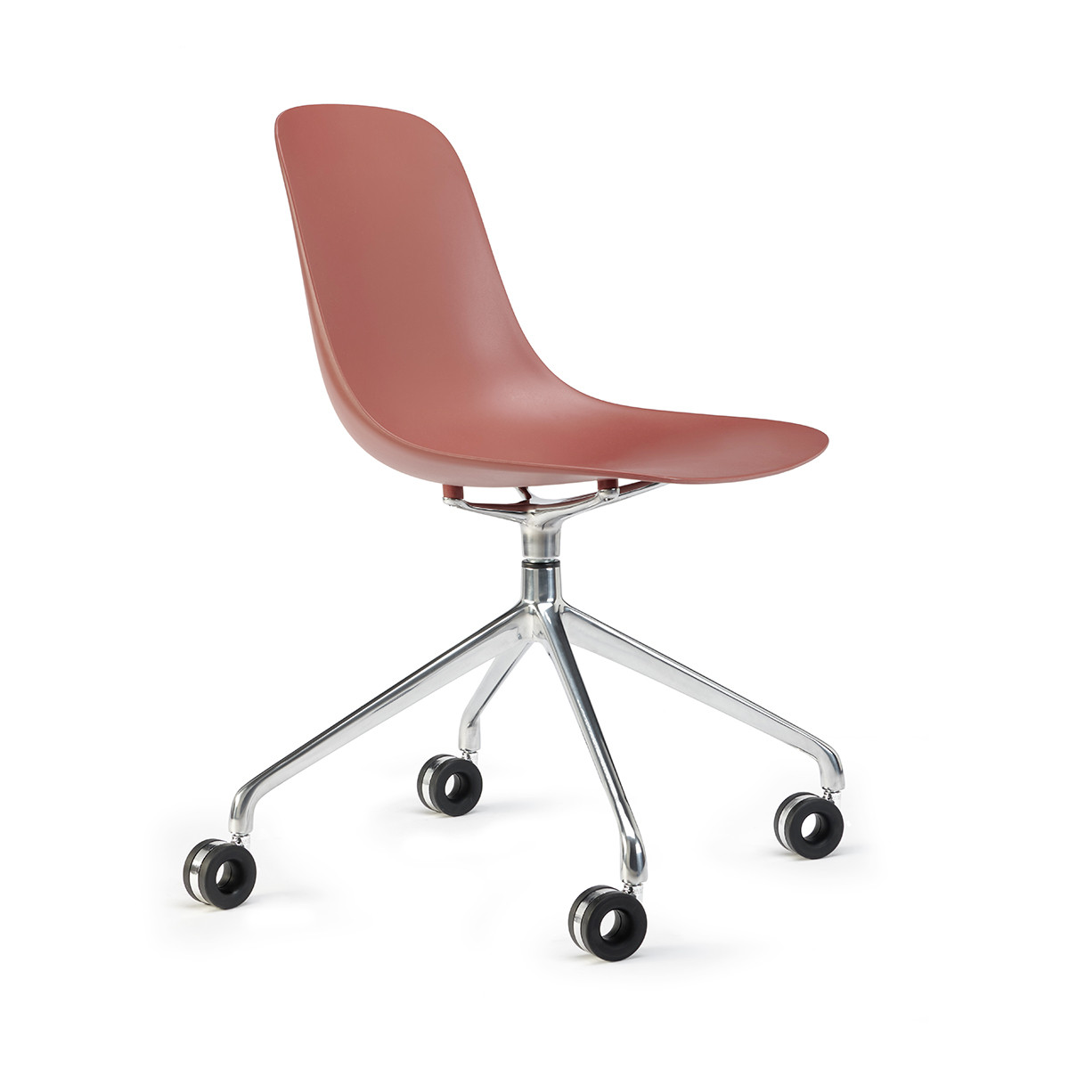 Pure Loop Mono sedia girevole con ruote