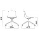 Pure Loop Mono sedia girevole con ruote Infiniti Design dimensioni