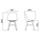 Pure Loop Mono Retro sedia Infiniti Design dimensioni