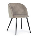 Sedia Queen Velvet Tortora vista