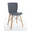 Sedia Rap Wood Colico grigio antracite
