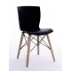 Sedia Rap Wood Colico nero assoluto