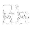 Sedia Rap Wood Colico dimensioni