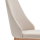 Sedia Rosie in ciniglia beige e gambe in legno massello di frassino finitura naturale Kave Home dettaglio