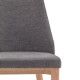 Sedia Rosie in ciniglia grigio scuro e gambe in legno massello frassino finitura naturale Kave Home dettaglio