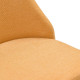 Sedia Rosie in ciniglia senape e gambe in legno massello di frassino finitura naturale Kave Home dettaglio