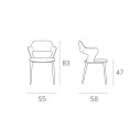 Sedia Seattle TARGET POINT dimensioni