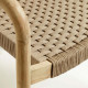 Sedia Sheryl in legno massello di eucalipto e corda beige 100% FSC dettaglio