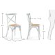 Sedia Alsie in legno massello di olmo con finitura bianca dimensioni