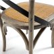 Sedia Alsie in legno massello di olmo con finitura marrone dettaglio