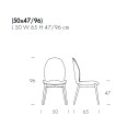 Sedia Sorrento T8043S Tonin Casa dimensioni