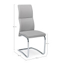 Sedia Thelma grigio chiaro Bizzotto dimensioni