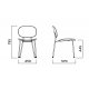 Tondina Sedia 4 gambe Infiniti Design dimensioni