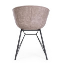 Sedia Warhol nero pu beige vintage Bizzotto vista