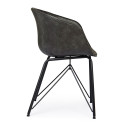 Sedia Warhol pu antracite vintage Bizzotto vista