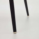 Sedia Yunia grigio scuro con gambe in acciaio verniciato nero Kave Home dettaglio