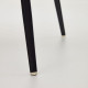 Sedia Yunia marrone con gambe in acciaio verniciato nero Kave Home dettaglio