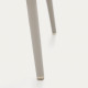 Sedia Yunia in velluto a coste beige con gambe in acciaio finitura verniciata beige Kave Home dettaglio