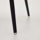 Sedia Yunia in velluto a coste senape con gambe in acciaio verniciato nero Kave Home dettaglio