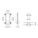 Segno 2523B Lampada a incasso a parete 9010 novantadieci dimensioni