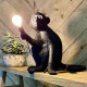 Monkey Lamp Sitting Black Outdoor Seletti ambientazione