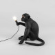 Monkey Lamp Sitting Black Outdoor Seletti dettaglio