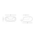 Set 2 poltrone Chubby con tavolino Slide dimensioni poltrona