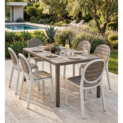 Set tavolo Cube 140x80 con 6 sedie Erica