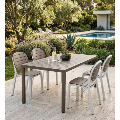 Set tavolo Cube 140x80 con 4 sedie Erica