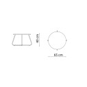 Set da giardino Daisy Metallo Vermobil tavolino dimensioni