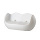 Set divano Blossy con 2 poltrone Blos e tavolino Slide bianco latte
