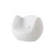Set divano Blossy con 2 poltrone Blos e tavolino Slide bianco latte