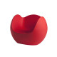 Set divano Blossy con 2 poltrone Blos e tavolino Slide rosso fuoco